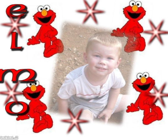 Adam in a Elmo frame